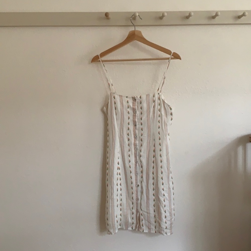 button down floral mini dress (new with tags)
